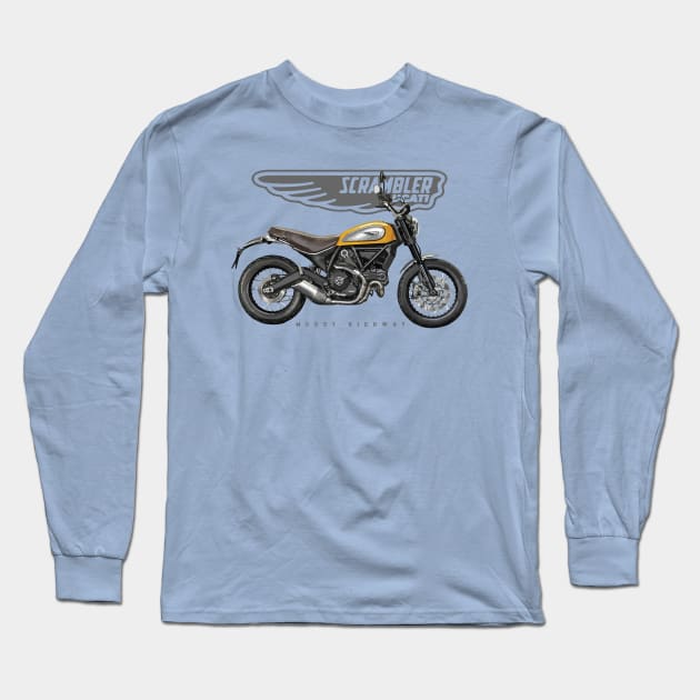 Ducati Scrambler Classic 17 orange, sl Long Sleeve T-Shirt by MessyHighway